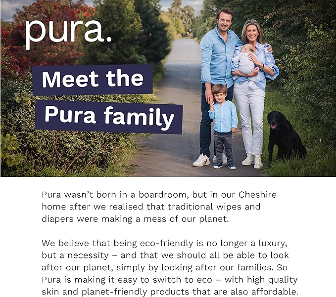 Pura Size 3 Eco-Friendly Diapers, Totally Chlorine Free, Hypoallergenic, Soft Organic Cotton, Sustainable, up to 12 Hours Leak Protection, Allergy UK, 26 Count (Pack of 1)