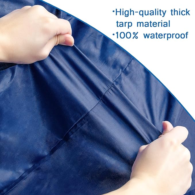Crib Mattress Bag Waterproof Heavy Duty Mattress Moving Bag with Strong Zipper Reusable Crib Mattress Cover for Moving, Navy