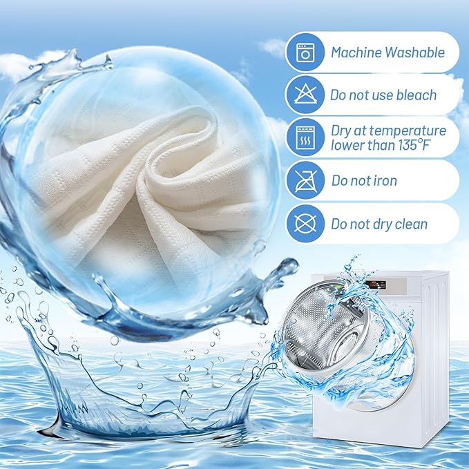 Premium Bamboo Mattress Protector – Queen Size, Waterproof, & Ultra Soft Breathable Noiseless Washable Bed Mattress Cover for Comfort & Protection MC02QUEEN-T