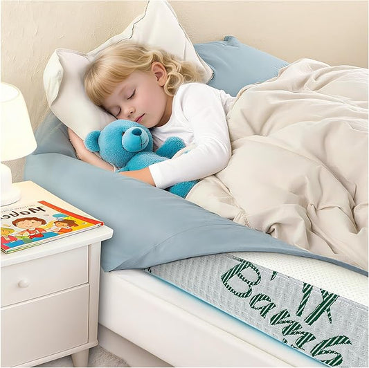 Baby Bed Bumpers for Toddlers, Foam Bed Guard Rail for Kids Bed Twin Full Queen King Size Bed, 2 Pack