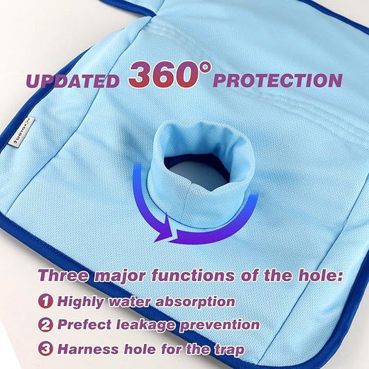 Piddle Pads, Multi-use and Leak Free Lines for Baby Stroller, High Chair & Car Seat, Waterproof Toilet Training Seat Covers for Toddles (Blue Dinosaur, 2 Pack)