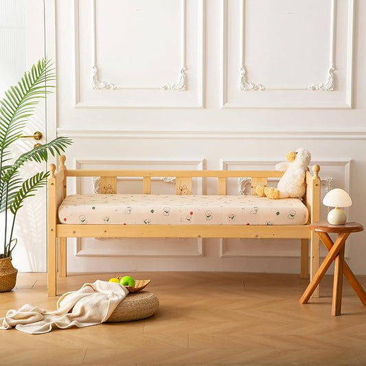 SDY Dog Jersey Crib Sheets, Cute Animal Crib Sheets for Standard CribMattress&Toddler Bed Mattress Cover,2 Packed, Size52 x28 x8, Super Soft Jersey Fitted Sheet for Baby Boys and Girls
