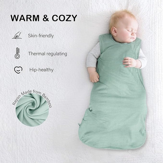 MEXXI Sleep Sack 1.0 TOG, Rayon Made from Bamboo Sleep Sack, Ultra Soft Wearable Blanket for Baby with 2-Way Zippers