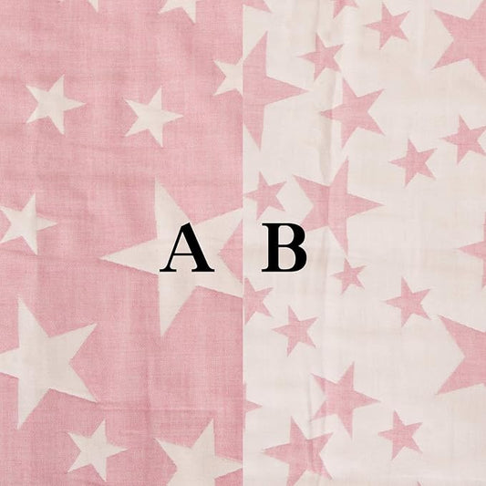 NTBAY 3 Layer Toddler Blanket, Muslin Cotton Jacquard Bed Blankets, Lightweight Thermal Baby Blanket, Super Soft and Warm Crib Blanket for All Seasons, Decoration Gift, 30"x40", Pink Star