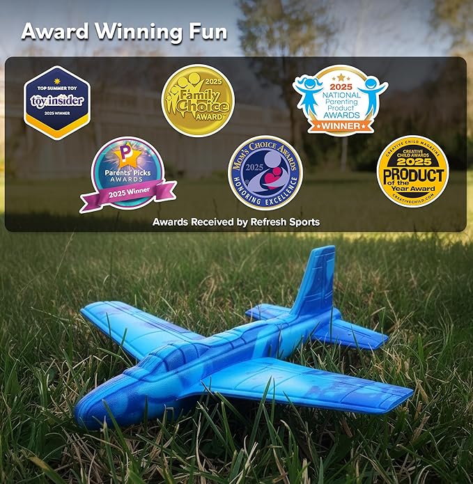 Airplane Toy Foam Glider: Airplane Toys For 3 Year Old & Airplanes For Kids 2-4 Toy Airplane For Boys&GirlsFoam Model Plane & Planes Air Plane Toy, Toddlers