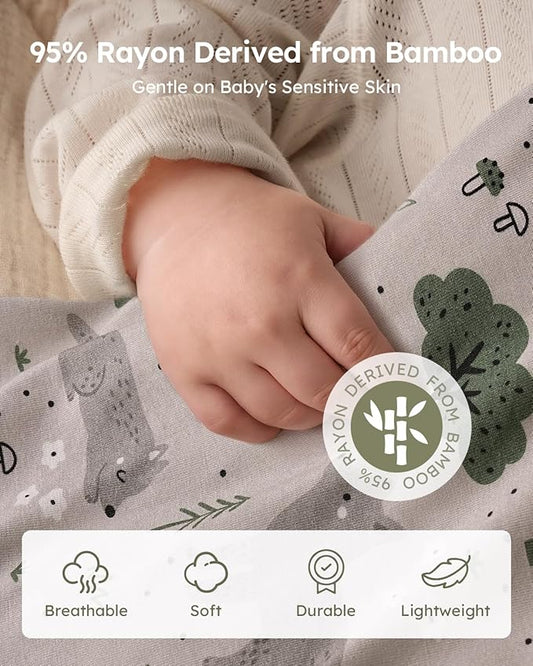 Yoofoss Rayon Made from Bamboo Baby Sleep Sack 18-24 Months 1.0 Tog Baby Wearable Blanket, Super Soft Infant Toddler Sleeping Sack 2-Way Zipper
