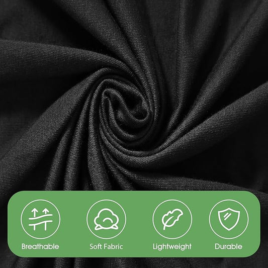 iEvolve Cotton Knitted Baby Swaddle Blanket with Hat Headband Set Newborn Swaddle Wrap Receiving Blankets for Baby Girl Boy 45" x 45"(Black)
