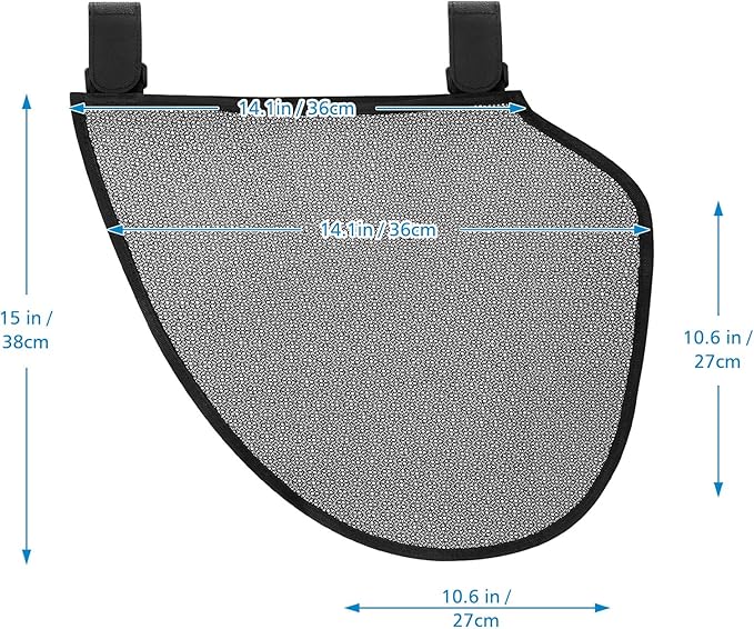 Accmor 2 Pack Universal Stroller Organizer, Side Sling Stroller Organizer, Mesh Cargo Net Stroller Storage Caddy, Stroller Bag Accessories Fits for Uppababy, Nuna, Baby Jogger, Britax, Doona Strollers
