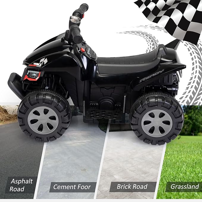 TOBBI Ride On Toy for Toddler, Kids Quad 4 Wheeler with Cool Spraying System, Power-Wheel ATV Driving Play Car Electric Ride Vehicles with Music Player for Toddlers Kids Children Aged 1-3