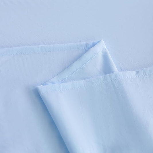 FLXXIE 5 Pieces Toddler Bedding Set, Soft and Breathable Microfiber Crib Sheet Set, Includes Quilted Comforter, Flat Top Sheet, Fitted Sheet, Envelope Pillow Case for Boys and Girls, Aqua