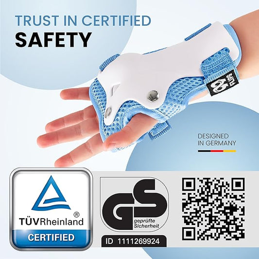 99FLIPS Knee Pads for Kids 3-12 Years - 6pcs Complete Set Certified by TÜV Rheinland - Knee Pads Elbow Pads and Wrist Guards for Kids and Toddler - Skateboard Roller Skates Scooter