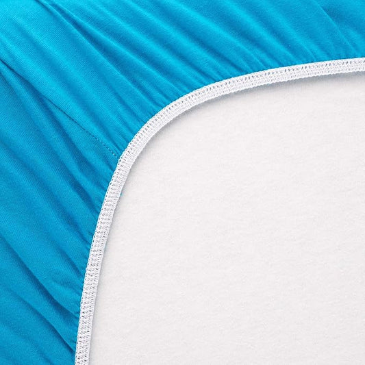SheetWorld Fitted Baby Bassinet Sheet fits Graco My View 4 in 1 Bassinet 19 x 29, 100% Cotton Jersey, Hypoallergenic, Butter Soft, Turquoise, Made in USA