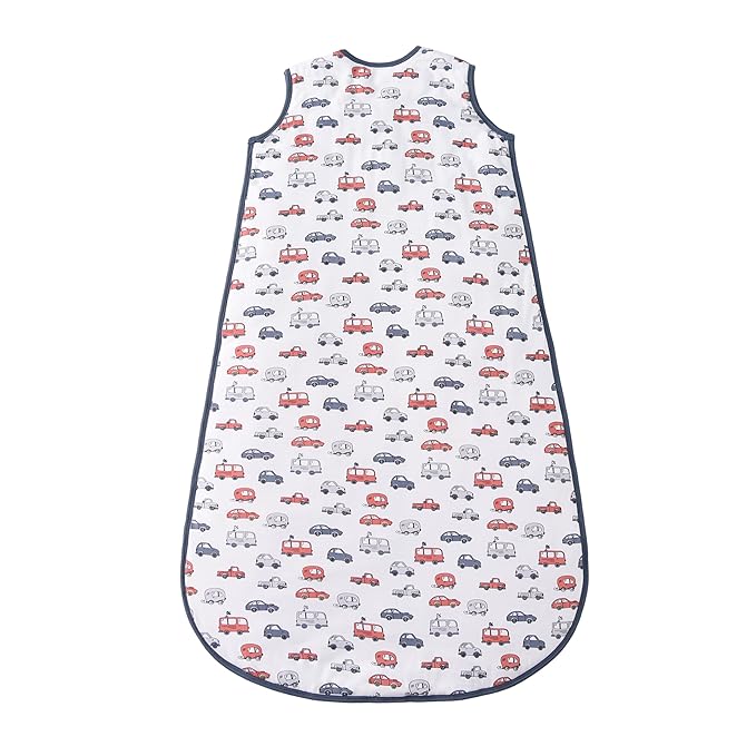 Baby Sleep Sack 2-4 T 95% Rayon from Bamboo 5% Spandex Boys & Girls Wearable Blanket 1.0 TOG Toddler Sleeping Sack 2- Way Zipper X-Large Car Truck