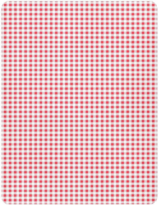 Fitted Crib Sheets for Boys Girls, Red and White Plaid Soft Breathable Mattress Cover for Standard Crib & Toddler Bed Mattress, 52 * 28 in.