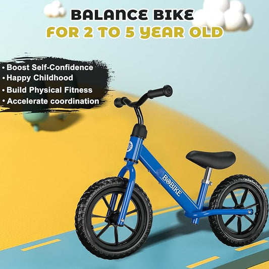 Bobike Toddler Balance Bike Toys for 2 to 5 Year Old Girls Boys Adjustable Seat and Handlebar No-Pedal Training Bike Best Gifts for Kids