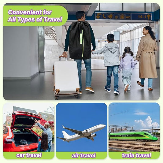 Saranna Car Seat Travel Bag for Airplane, Carseat Bags for Air Travel, Waterproof Durable Carrier Cover for Infant & Toddler Car Seats, Portable Carseat Cover with Shoulder Straps and 2 Luggage Tags