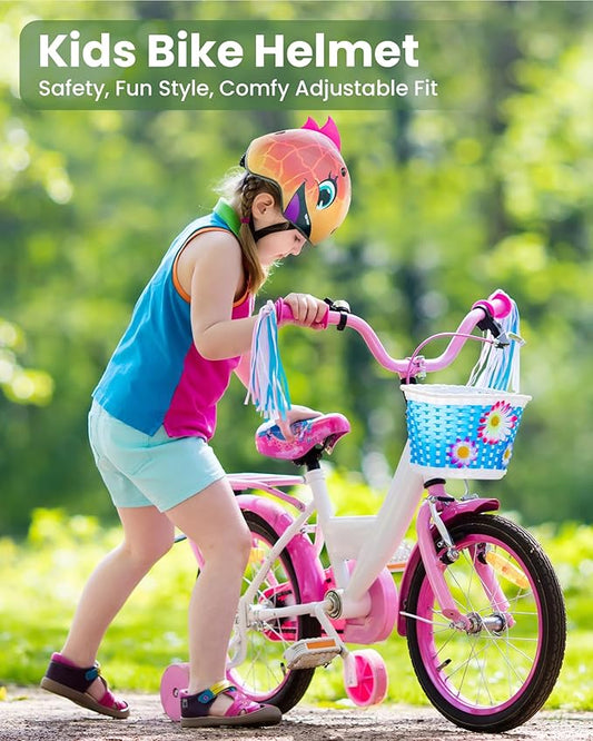 OutdoorMaster Kids Bike Helmet - Protective, Adjustable, Lightweight, Comfortable - Multi-Sport for Boys and Girls, 2 Sizes
