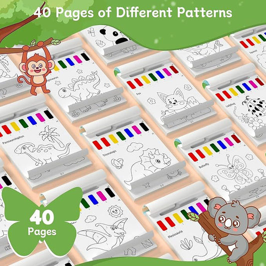 PERRYHOME Paint with Water Coloring Books for Kids,Mess Free Toddler Watercolor Painting Set,Animal Dinosaur Arts and Crafts Toys-Birthday Christmas Gifts for Toddlers Girls Ages 3 4 5 6 7 8
