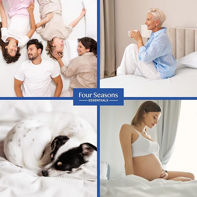 California King Size Mattress Protector Bed Bug Waterproof Zippered Cover - Hypoallergenic Premium Quality Encasement Protects Against Liquids, Dust - Breathable, Noiseless Fabric