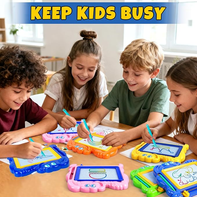 Hymaz 22 Pack Magnetic Drawing Board for Kids, Colorful Doodle Drawing Board for Toddlers 1-3, Erasable Doodle Sketch Tablet Writing Pad for Boys Girls Classroom Rewards Party Favors Easter Gifts