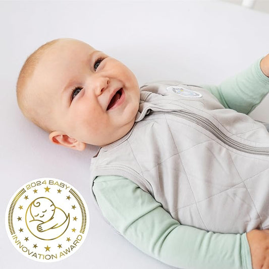 Dreamland Baby Lightweight Bamboo Viscose Sleep Sack (12-24 Months). 1.0 TOG Ultra Soft Blanket w/ 2-Way Zipper. 95% Viscose, 5% Spandex (Grey). Mom-Owned US Business, Premium Materials
