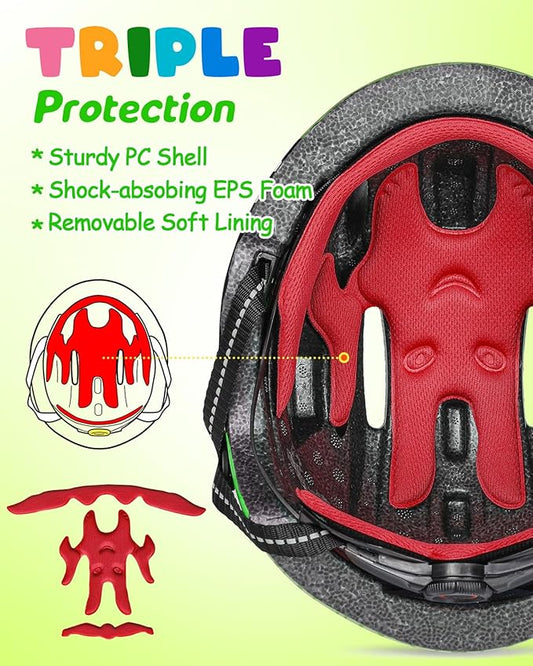 VICTGOAL Toddler Kids Bike Helmet Lightweight 3D Children Bicycle Helmet for Boys and Girls Age 3-8 for Multi-Sport Scooter Cycling Skating