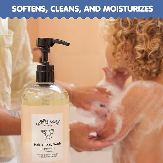 TUBBY TODD Hair + Body Wash - Baby Shampoo and Body Wash - Gentle, Natural Baby Was for Newborns, Babies, and Toddlers - Non-Toxic and Hypoallergenic - Lavender Rosemary, 25oz