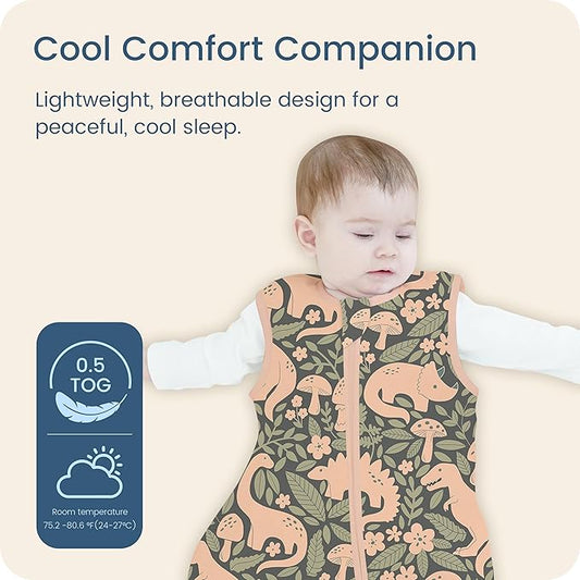 Toddler Sleep Sacks 2T-3T-4T, 0.5 TOG Light Summer Wearable Blankets, Extra Long XL Sleeping Bags, 2 Pack