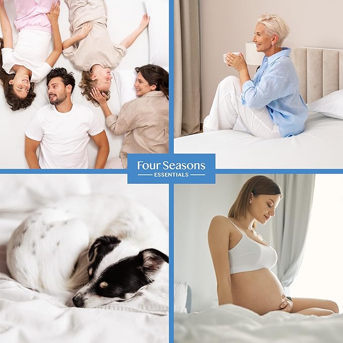 Cot Size Waterproof Mattress Protector (30" Wx75 L) - Waterproof Zippered Encasement Premium Quality Bed Cover Protects Against Dust, Allergens White