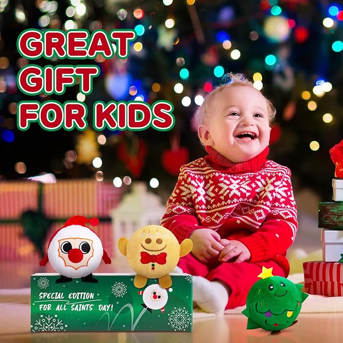 PlayZap Bouncy Balls with Plush Cover - BPA -Free Safe Sensory Toys for Toddlers Kids - 3" Large Size 10 FT High - Christmas Toy Birthday Gift - Ideal Stocking Stuffers for Boys Girls 1-3 3-5 5-8 8-12