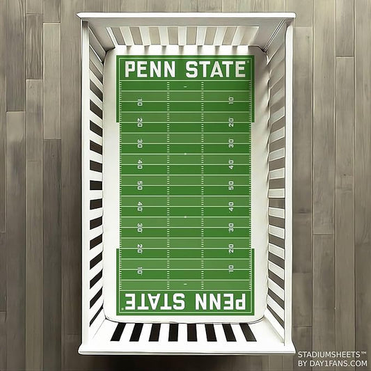 STADIUMSHEETS Day1Fans Officially-Licensed Fitted Crib Sheet (Penn State Nittany Lions)