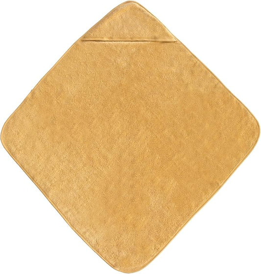 mushie Baby Hooded Towel | Organic Cotton (Fall Yellow)