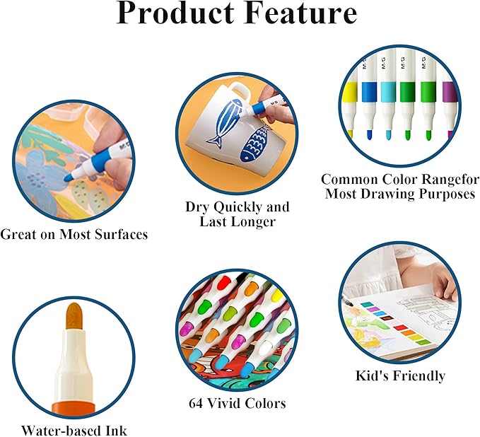 M&G 24 colors Acrylic Paint Pens Markers Stocking Stuffers, Paint Pens for Art Crafts Supplies, Stocking Stuffers, Christmas Gifts for artists