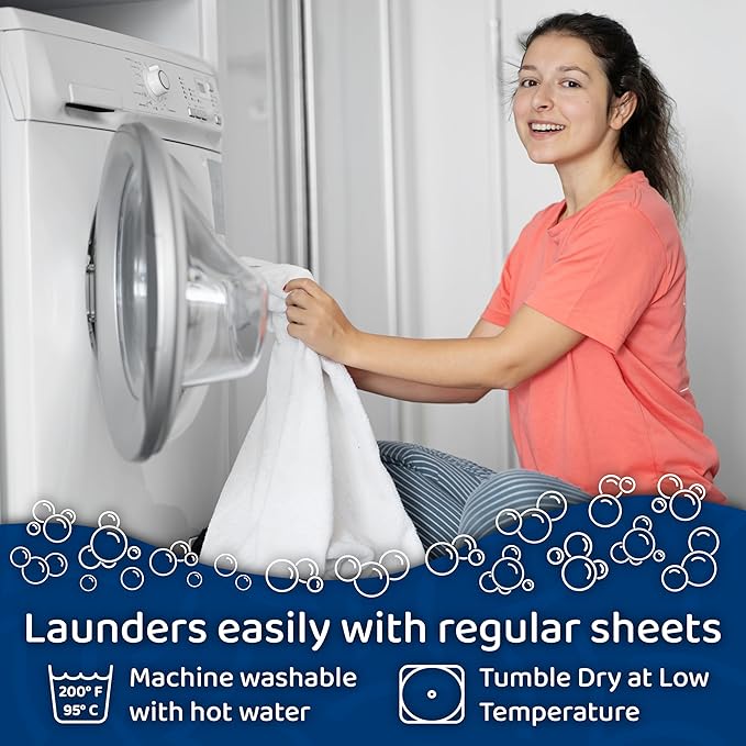 CushTello™ 100% Waterproof Mattress Protector California King - 180gsm Cotton Blend Cal King Mattress Protector Waterproof - Noiseless, Soft & Breathable Cal-King Bed Cover - Machine Washable