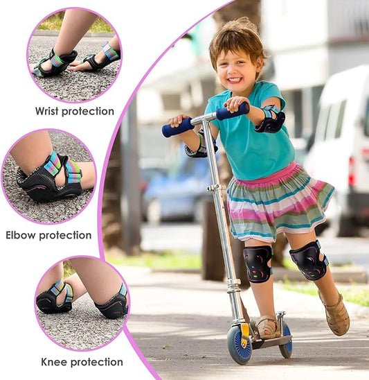 BOSONER Kids/Youth Knee Pad Elbow Pads Guards Protective Gear Set for Roller Skates Cycling BMX Bike Skateboard Inline Skatings Scooter Riding Sports