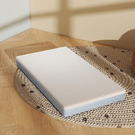 Crib Mattress, 52 x 27 Dual-Sided Memory Foam Baby and Toddler Mattress, Triple Layer Toddler Bed Mattress with Waterproof, Breathable, Removable Machine Washable Cover, Baby Mattresses for Crib