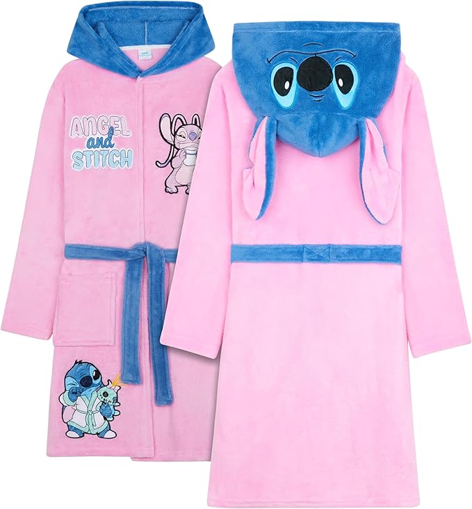 Get Trend Fleece Bathrobe for Girls, Teens, Dressing Gown, Soft Hooded Robe, Cozy Loungewear, Sleepwear Gifts for Girls