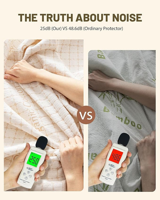 Mattress Protector 100% Waterproof Organic Cotton Mattress Protectors Twin Noiseless 3D Air Fabric Mattress Cover Breathable Protectors Bed Cover Washable Covers with Deep Pocket 39"X75"