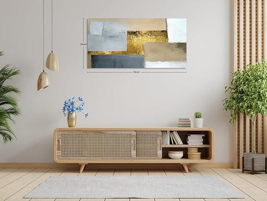 KUNHAAH Wall Art Canvas Painting Modern Simple Abstract Art 1 Piece HD Decorative Painting Picture Poster Print Framed and Stretched Ready to Hang for Living Room Bedroom Office Artwork