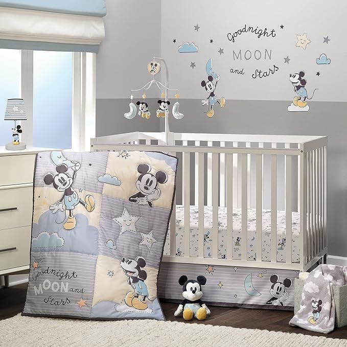 Lambs & Ivy Disney Baby Moonlight Mickey Mouse Blue/Black Wall Decals/Stickers