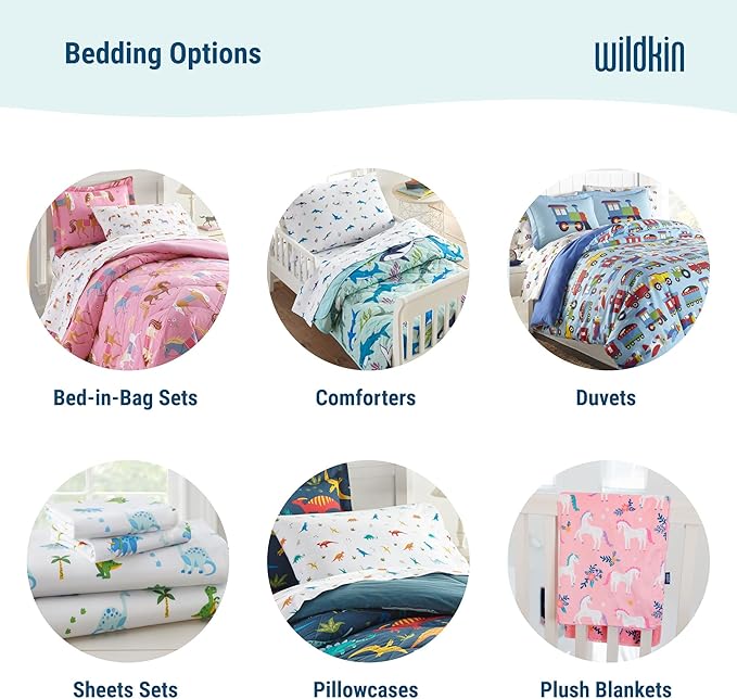 Wildkin Kids 100% Microfiber Crib Sheet – Soft, Breathable Fitted Sheet - Unicorn