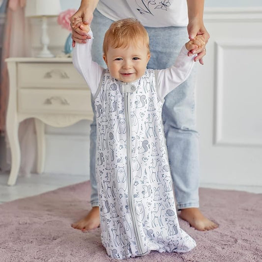 Mama Cheetah Baby Sleep Sack 0.5 TOG, Organic Cotton Baby Wearable Blanket with Two-Way Zipper, Swaddle Transition Baby Sleeping Bag for Newborn Infant Toddler Boy Girl, 18-24 Months