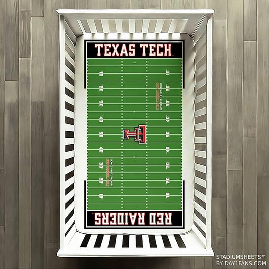 STADIUMSHEETS Day1Fans Officially-Licensed Fitted Crib Sheet (Texas Tech Red Raiders)