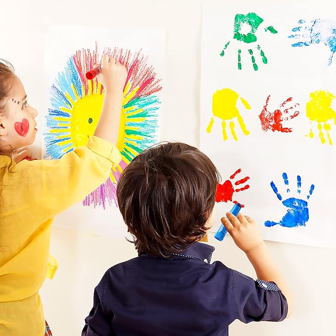 Tempera Paint Sticks, 40 Colors Solid Tempera Paint for Kids, Super Quick Drying, Works Great on Paper Wood Glass Ceramic Canvas