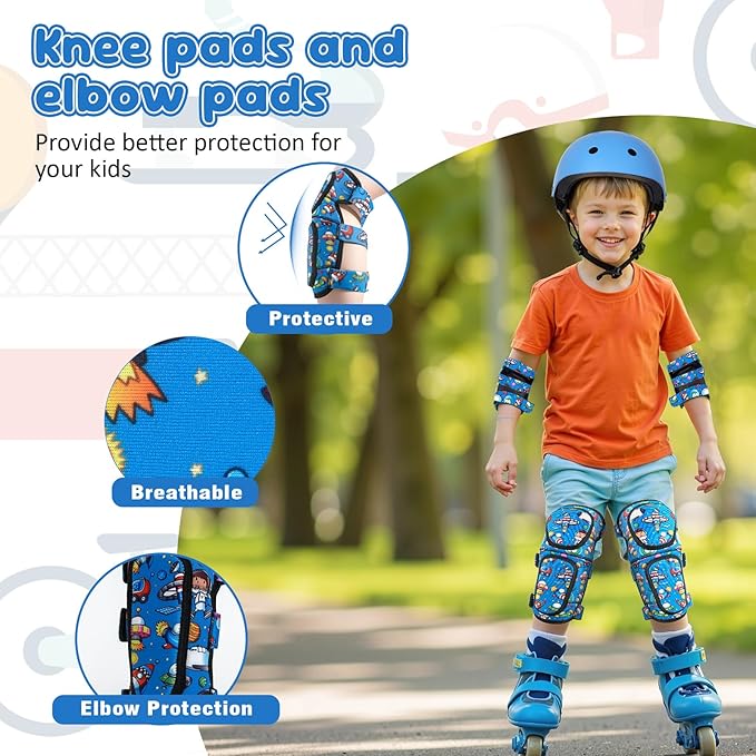 Kids Soft Knee and Elbow Pads, Children Protective Gear, Suitable for Boys and Girls Bike Ski Roller Skateboard