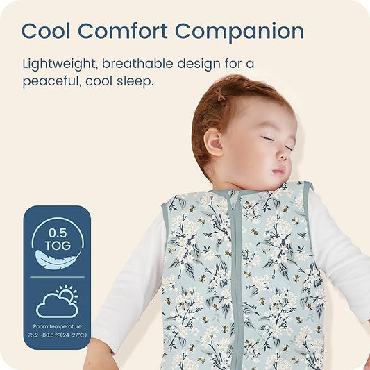 Toddler Sleep Sacks 2T-3T-4T, 0.5 TOG Light Summer Wearable Blankets, Extra Long XL Sleeping Bags, 2 Pack