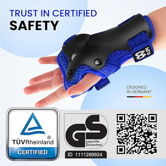 99FLIPS Knee Pads for Kids 3-12 Years - 6pcs Complete Set Certified by TÜV Rheinland - Knee Pads Elbow Pads and Wrist Guards for Kids and Toddler - Skateboard Roller Skates Scooter