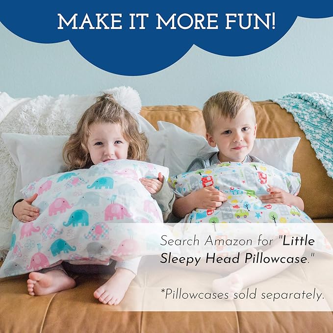 Little Sleepy Head Toddler Pillow 13x18 - Hypoallergenic Ergonomic Pillow for Sleeping, Nursery Pillow (1-Pack)