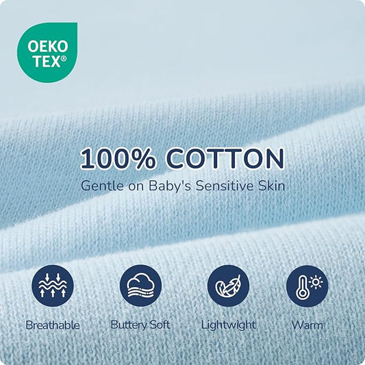 Swaddles for Newborns, Safe Sleep Swaddle Sack with Mesh Design, 100% Cotton, 3-Way Adjustable Transitional Swaddle