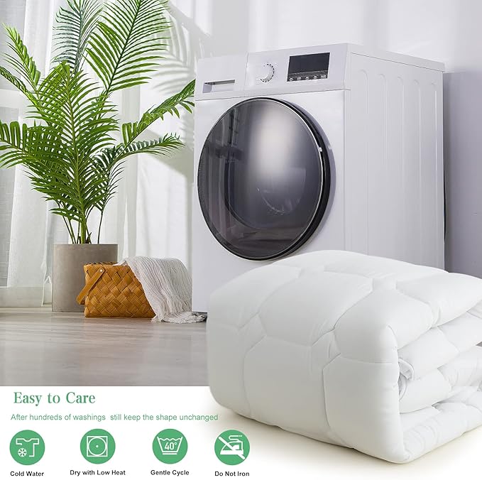 UNILIBRA Queen Size Mattress Pad Cooling Rayon from Bamboo, Quilted Fitted Mattress Protector Pillow Top Mattress Cover with Deep Pocket Up to 21 Inches, Ultra Soft Filling Mattress Topper
